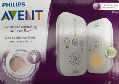 Philips AVENT Audio Monitors Babyphone DECT SCD502/26 Babyfon