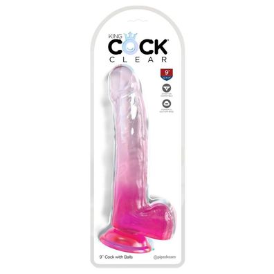 KingCockClear 9 w balls Pink