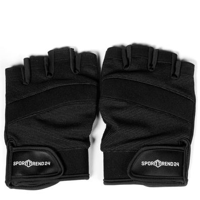 Sporttrend 24® Trainingshandschuhe XS-XL schwarz | Fitnesshandschuhe Sporthandschu