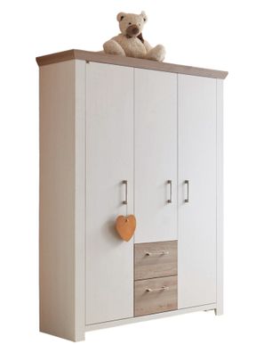 Kleiderschrank Ebony 135 x 50 x 191 Kinderzimmerschrank Anderson