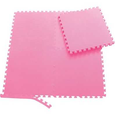 Sporttrend 24® 16 Schutzmatten ohne Randstücke Set Pink 60x60x1cm | 5,76qm | Boden