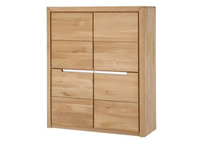 Stauraumelement Massivholz Ianka 114x134x41 Stauraumschrank Wildeiche