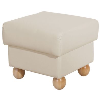 Hocker Kasha Bezug Kunstleder Buche natur / beige 2228