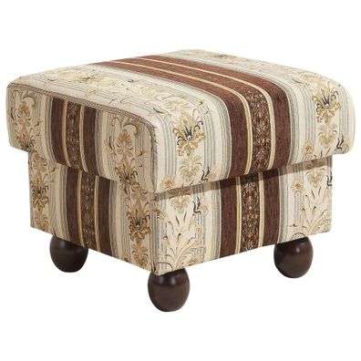 Hocker Kasha Bezug Chenille Buche nussbaum dunkel / braun 2227