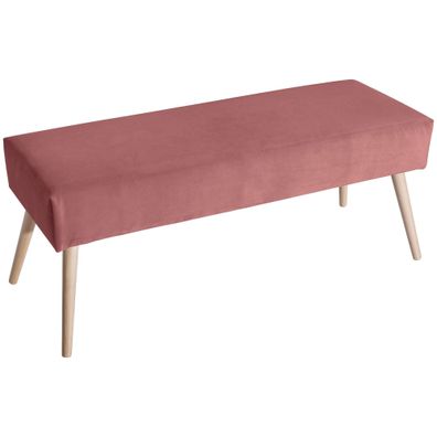 Bank Katja Bezug Samtvelours Buche natur / rose 2273