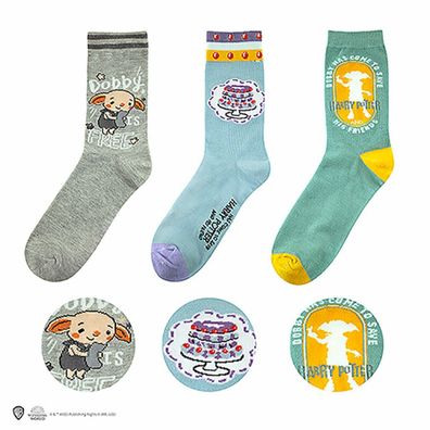 Harry Potter Dobby Socken Set &#40;3&#41; &#40; rö&#223; n 35-45&#41;