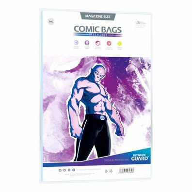 Ultimate Guard Comic Bags wiederverschließbar Magazine Size (100)