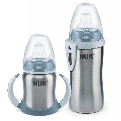 NUK Learner Cup Trinklernbecher Activ Cup SET Edelstahl 125ml+215ml