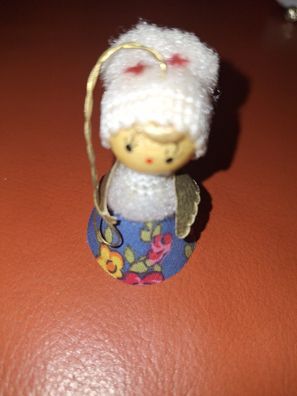 Puppe antik Christbaumschmuck , Weihnachtsdeko -Pappe -DDR