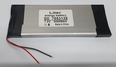 Einzelzelle - 7553135 - 7,4 Volt 5000mAh Li-Polymer