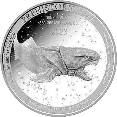 Kongo 2023 - Dunkleosteus 1 Oz Silber