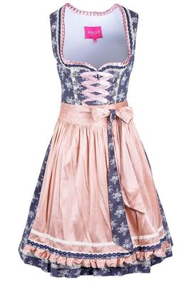 Dirndl Love 60er Länge marine rose