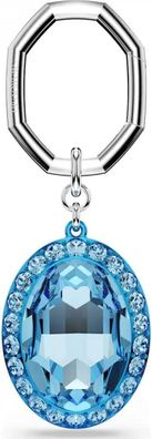 Swarovski Schlüsselanhänger, Oval-Schliff, Blau, Metallmix 5666644 Neuheit 2024