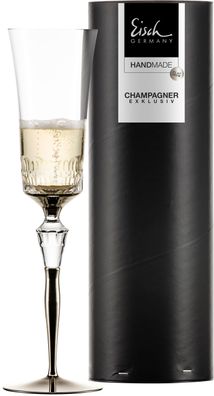 Eisch Champagnerglas 596/75 platin in Geschenkröhre Champagne Exclusiv 47759675