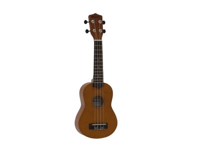 Dimavery UK-200 Ukulele, Sopran, braun