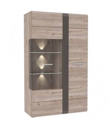 Vitrine rechts Locarno LCRV521R Vitrinenschrank Wohnzimmerschrank Led