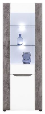Vitrine BRANDO B5 Standvitrine Wohnzimmerschrank Vitrinenschrank LED