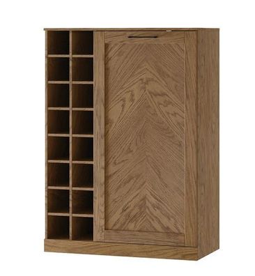 Barschrank COZY 15 Highboard Eiche Holz Wohnzimmerschrank Led Naturfurniert