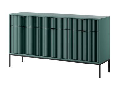 Kommode Nova KSZ154 Sideboard Labrador/ Schwarze Griffe und Beine, 154x83x39