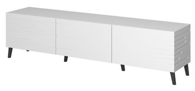 Fernsehschrank NOVA in Matte MDF-Platte Lowboard 186 cm (Weiß)
