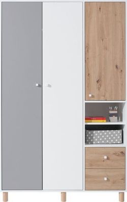 Kleiderschrank Faro FR1 Schrank 3 Türiger Drehtürenschrank