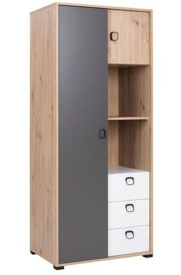 Kleiderschrank KEVIN 02 Schrank 80x190x50 cm Schrank