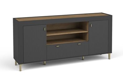 Kommode MOSSA MO7 Sideboard 177x84x40 cm schwarz