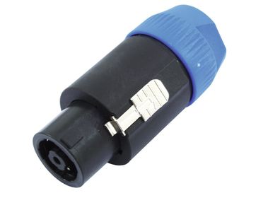 Neutrik speakON 8P Plug - male Schwarzes Gehäuse - Blaue Kappe