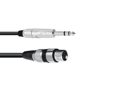 Omnitronic Adapterkabel XLR(F)/Klinke stereo 2m sw