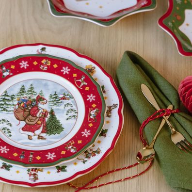 Hutschenreuther Happy Wintertime H. Wintertime Red Teller 22 cm Porzellan 02488-72