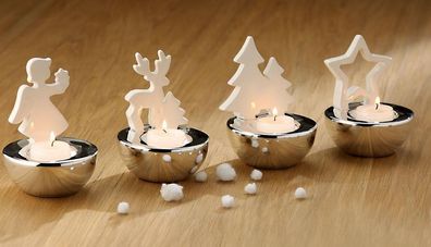 Gilde Porzell Windlicht Xmas 25480 sortiert