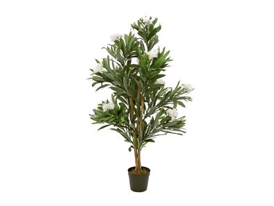 Europalms Oleanderbaum, Kunstpflanze, weiß, 120 cm