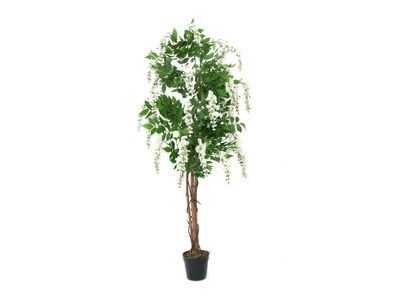 Europalms Goldregenbaum, Kunstpflanze, weiß, 180cm