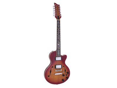 Dimavery LP-612 E-Gitarre, flamed sunburst