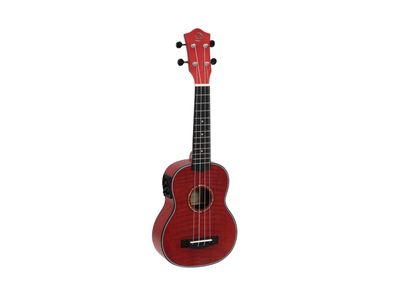 Dimavery UK-100 Sopran-Ukulele, flamed red