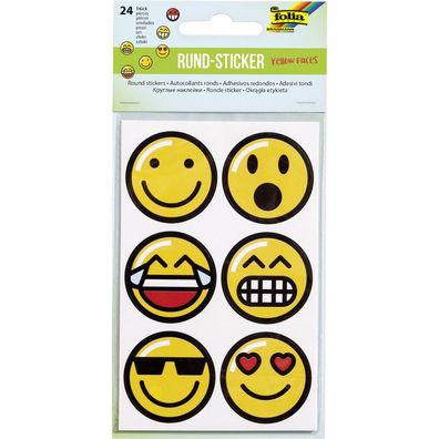 Rund-Sticker EMOJIS, 9x14cm