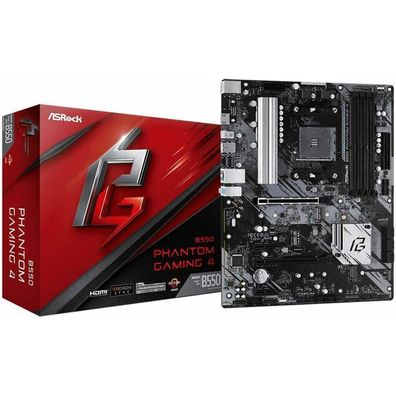 ASRock B550 Phantom Gaming 4 Motherboard ATX (90-MXBCY0-A0UAYZ) (90MXBCY0A0UAYZ)