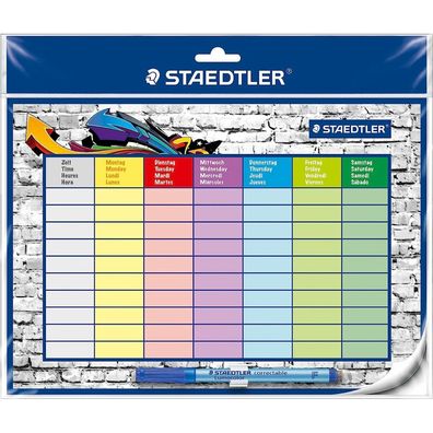 Stundenplan abwischbar ca A4 inkl Folienstift