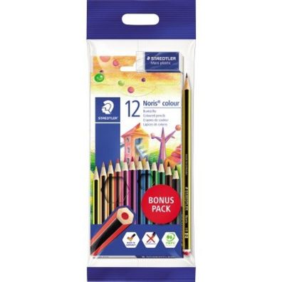 Farbstift 12er-Etui mit Bleistift u Radierer Blister