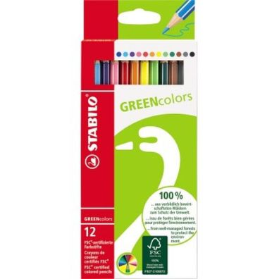 Farbstift Greencolors 12er-Sc 60192121 Stabilo FSC-Zertifiziert