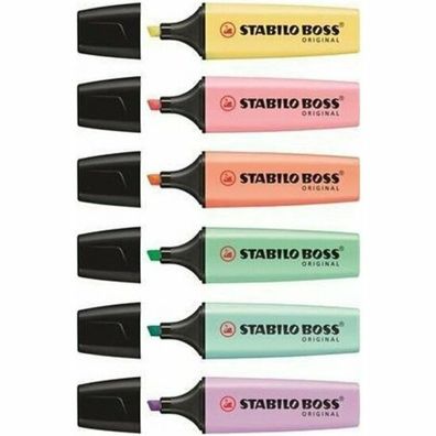 Stabilo Boss Textmarker 7062 6er Etui Pastell