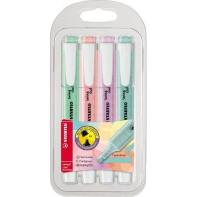 Textmarker Stabilo-Swing- cool Pastel 4er-Etui