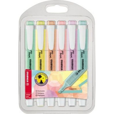 Textmarker Stabilo-Swing- cool Pastel 6er-Etui