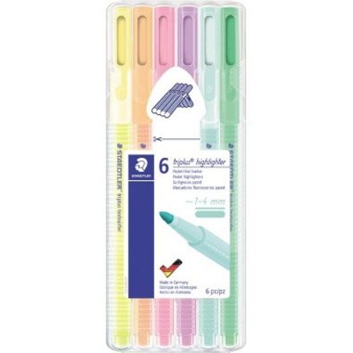 Textmarker Textsurfer Triplus 6er pastell