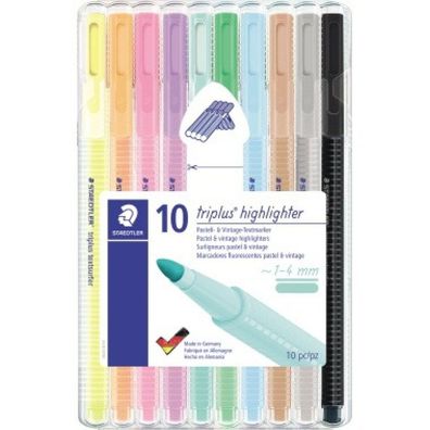 Textmarker Textsurfer Triplus 10er pastell