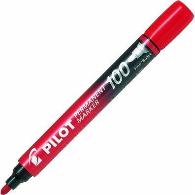 Permanentmarker 100 Pilot ca 1mm rot Rundspitze