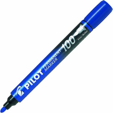 Permanentmarker 100 Pilot ca 1mm blau Rundspitze