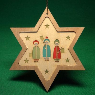 Christbaumschmuck Stern mit Laternenkinder Höhe= 8cm NEU Weihnachten Baumschmuck