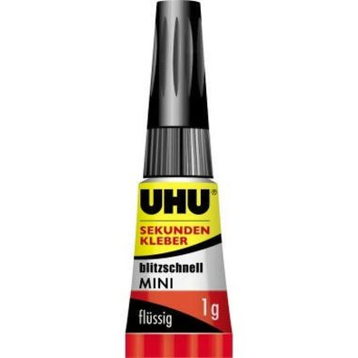 Uhu Sekundenkleber blitz- schnell Minis 3x1g flüssi