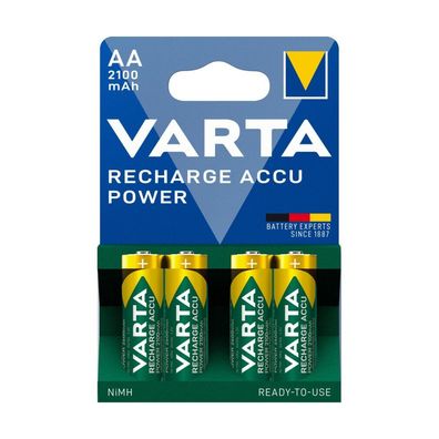 Akku Mignon AA 1,2 Volt 2100mAh Varta 4er Pack